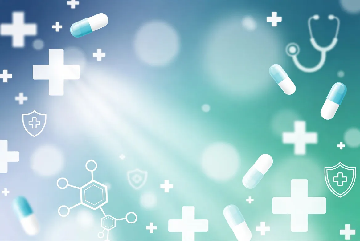 Pharmacy shelves background photo