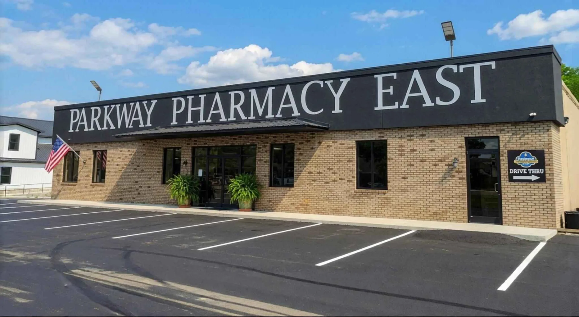 Parkway Pharmacy East storefront in Guntersville, Alabama